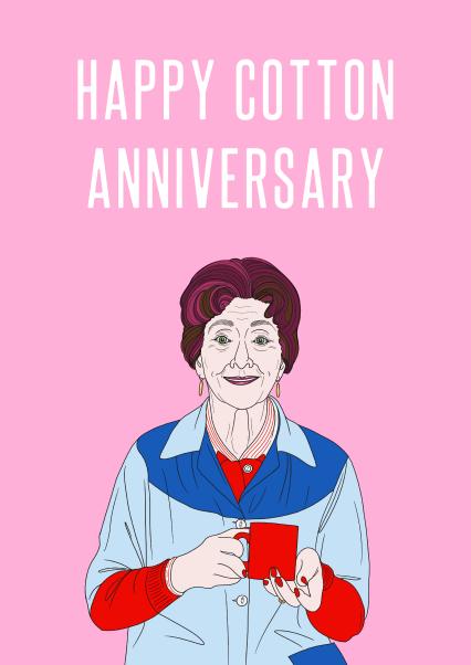 Cotton Wedding Anniversary card | thortful