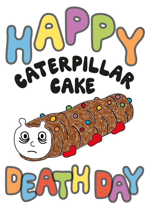 Caterpillar Cake Death Day 1000 created by Sugarybenny