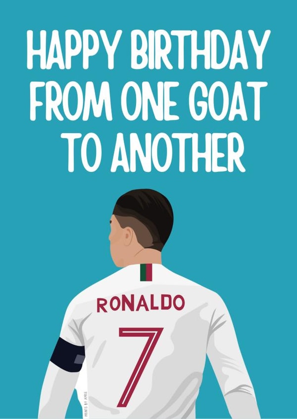 Cristiano Ronaldo Birthday Card created by Highgrove Cards