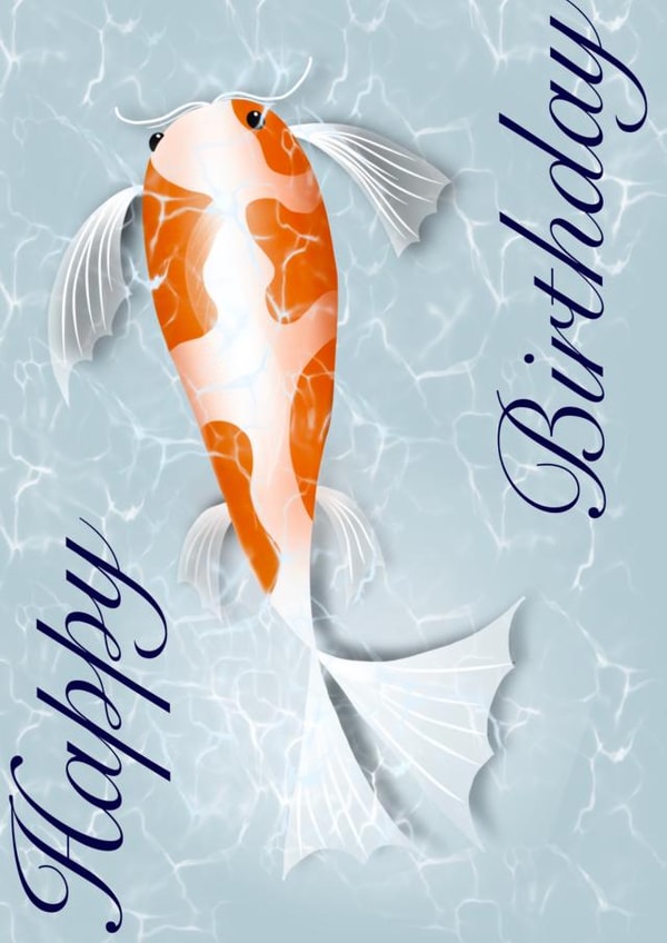 Koi Birthday Card created by Rebecca Phillips