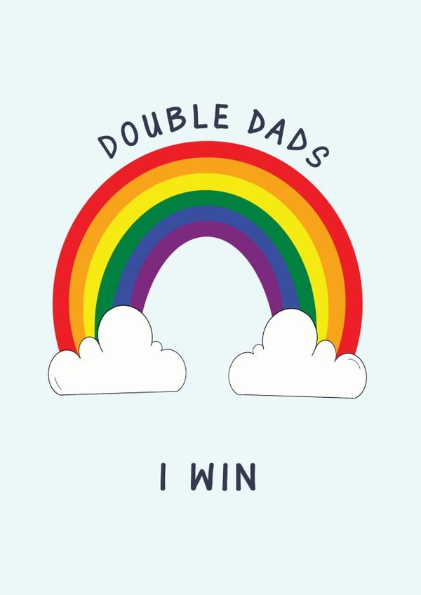 Double Dads | LGBTQ+ | Gay Pride | Father's Day Greetings Card created by @TheGrafixCat