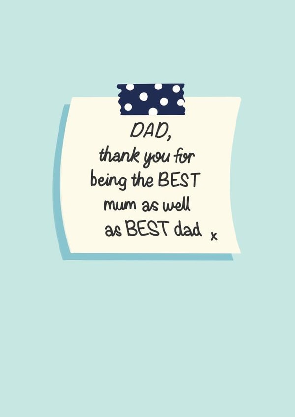 Best Dad | Best Mum | Single Dad | Father's Day Greetings Card created by @TheGrafixCat