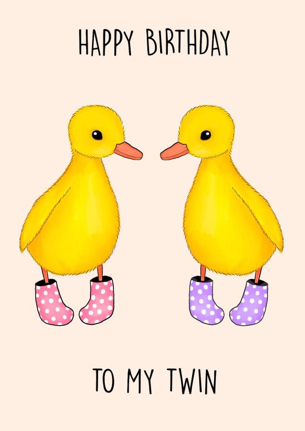 Happy Birthday to my twin card created by Poppy & Mabel