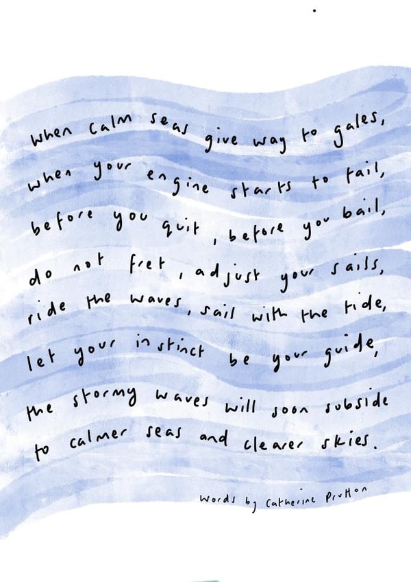 A card with words of encouragement created by Words by Catherine Prutton