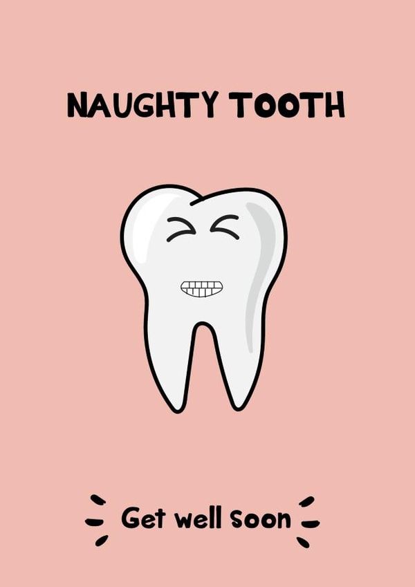 Naughty Tooth - Get Well Soon Card created by @Laura Lonsdale Designs