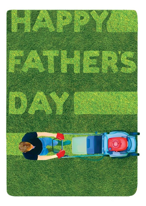 Funny Lawnmower Father's Day Card created by Hot Dog greetings