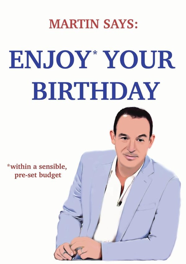 Martin Lewis Birthday Card created by Blueberry Unicorns