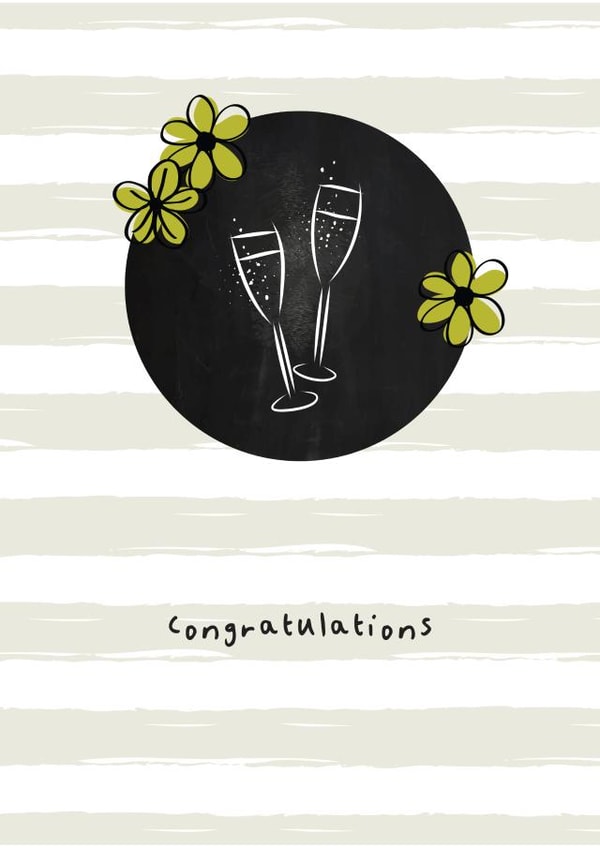 Congratulations champagne card created by Nutmeg Studio