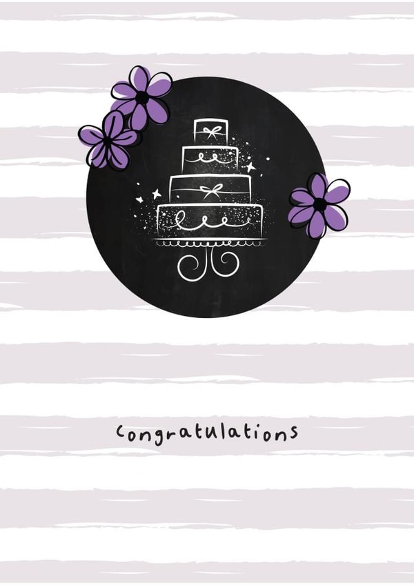 Wedding cake congratulation card created by Nutmeg Studio