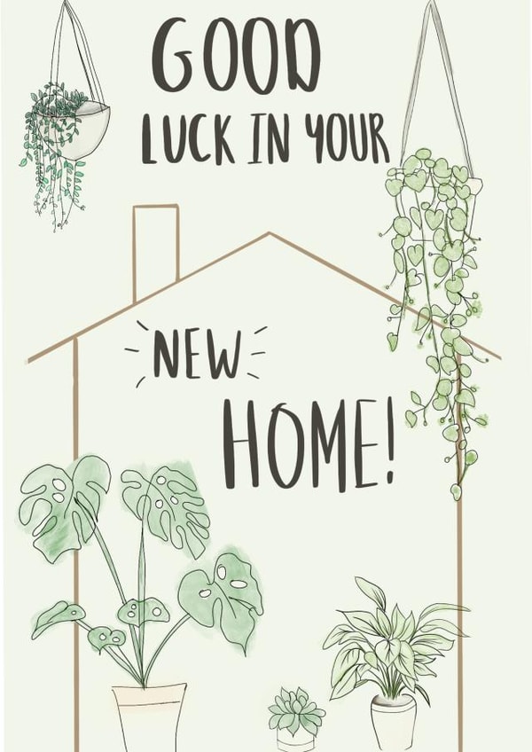 Good luck in your new home! created by Holly Goulding