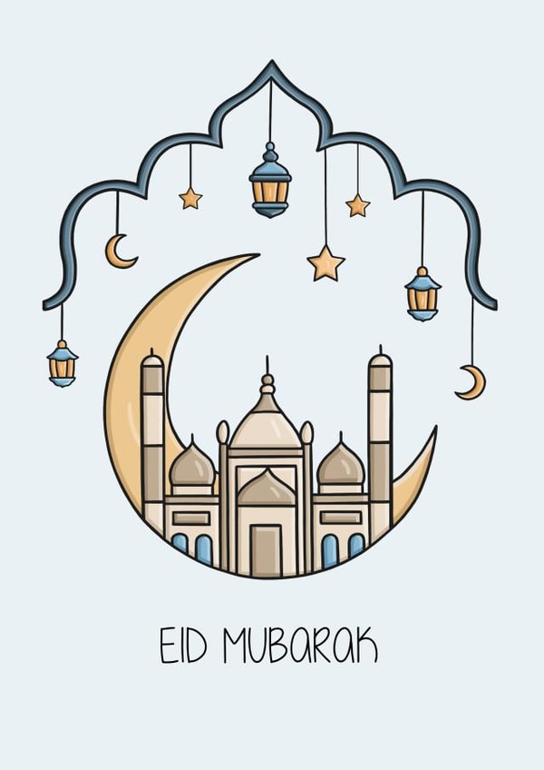 Eid Mubarak Card created by Creaternet