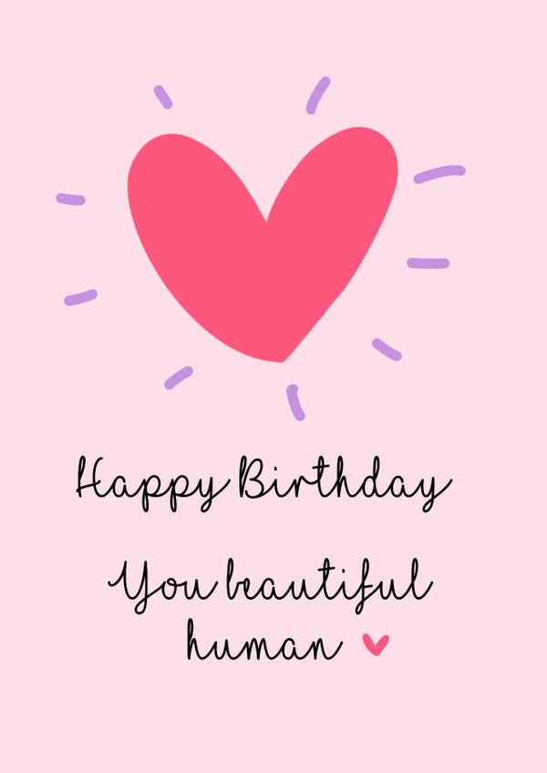 Happy Birthday Beautiful Human created by AJK Stitch Designs 