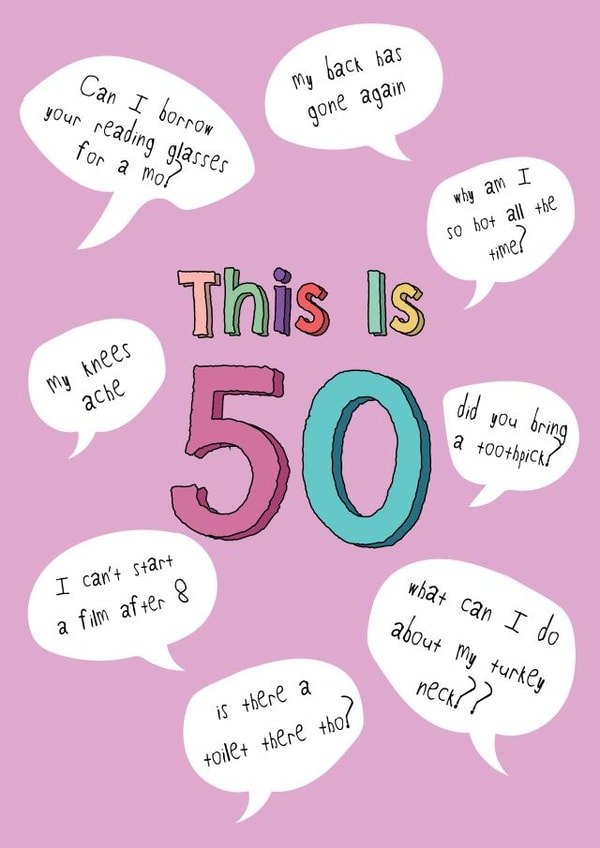 This is 50 - Happy 50th Birthday Card created by @Laura Lonsdale Designs
