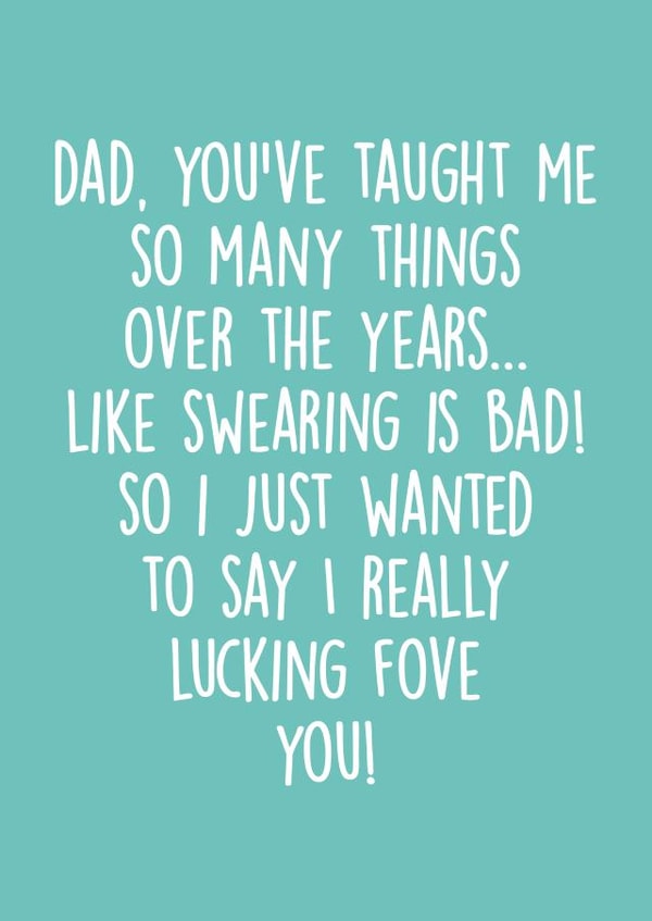 Funny Swearing Father's Day Card created by Kind of Simple Designs