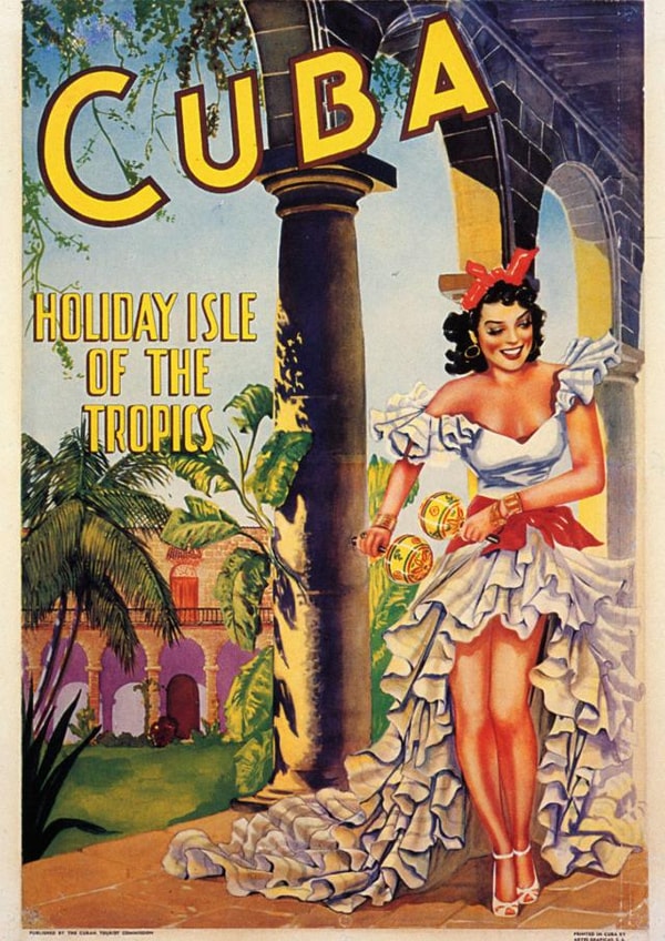 Vintage Travel Poster Card Cuba birthday best wishes created by Sol Kenworthy