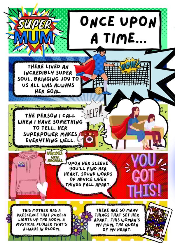 Super Mum - Comic Birthday Card created by Your Once Upon A Time