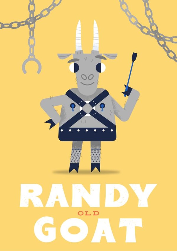 Randy old goat created by Chris Wharton