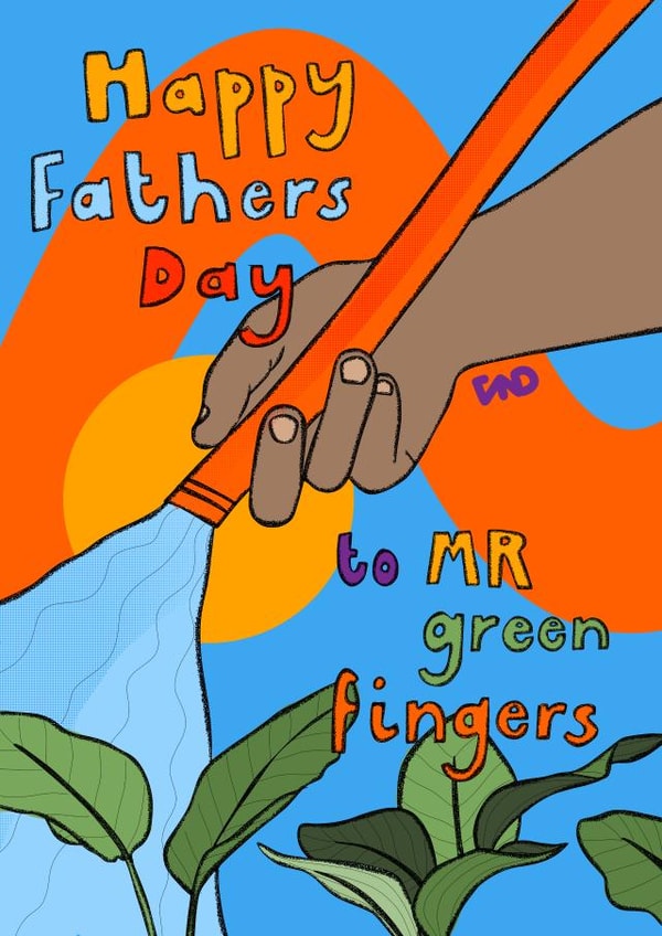 Garden themed Father's day card created by Freya Niamh Design