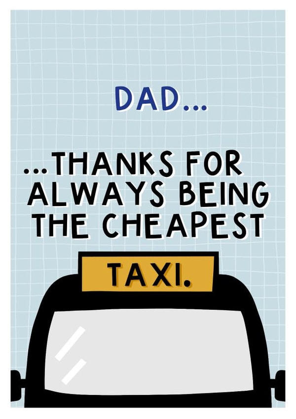 A fun, jokey Father's Day card for your Dad created by Amy Writes