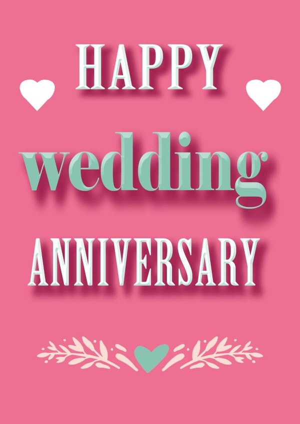 Wedding Anniversary Hearts card created by June Malone
