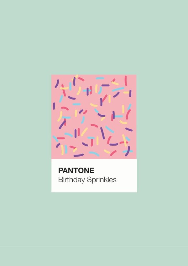 Pantone birthday sprinkles created by Jamie Lindsay