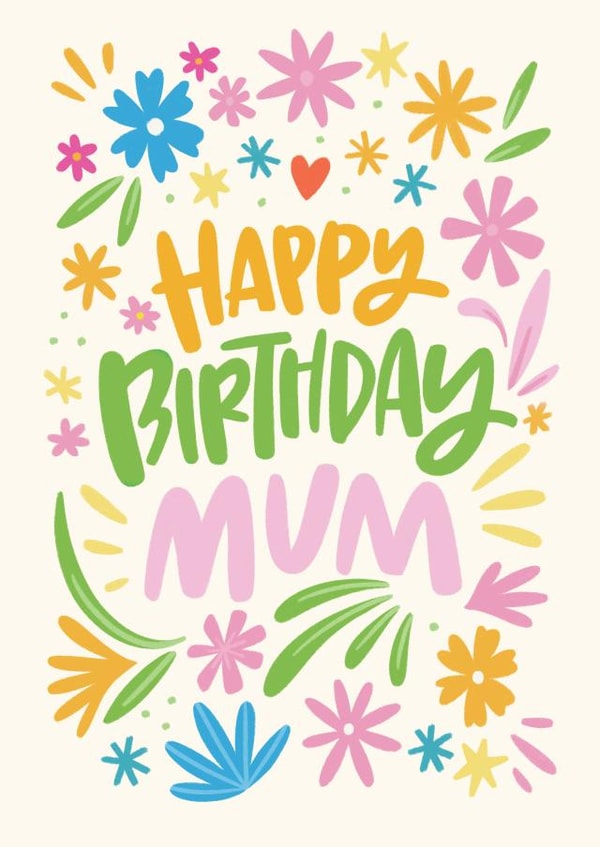 Happy birthday mum (with spring flowers) created by Natalia Gonzalez