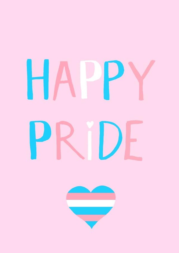 Pride transgender card created by Naughty Nice