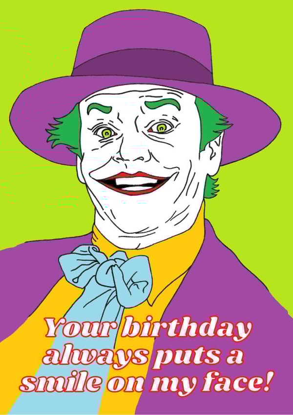 Joker loves your birthday created by Bearly Adequate Cards
