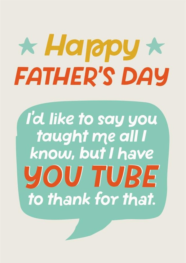 Father's Day You Tube Teacher created by Poppy Lane