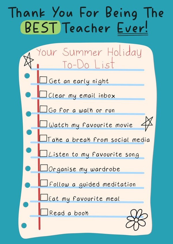 Best Teacher To-Do List created by Kate and Co