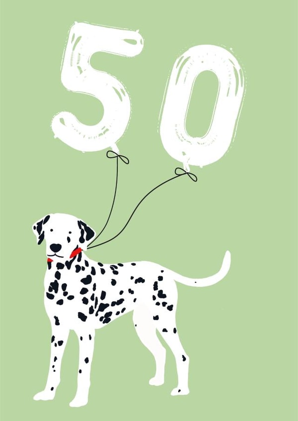50th Birthday Dalmatian Card created by Betsy Benn