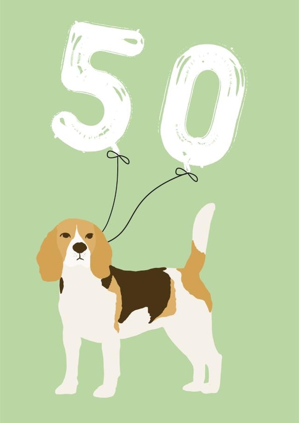 50th Birthday Beagle Card created by Betsy Benn