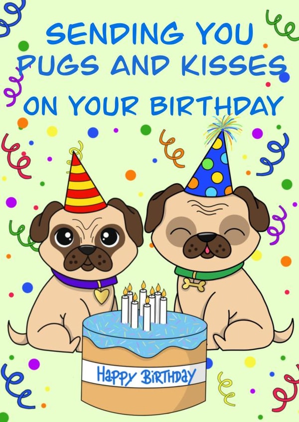 Pugs and kisses created by Pickle and Penguin