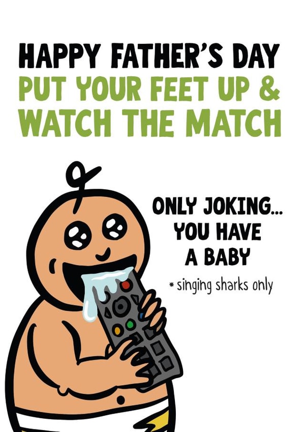 Funny Baby Father's Day Card created by Woody's Design