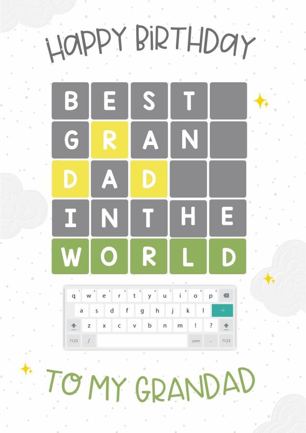 World grandad birthday  created by Lucy Rose Party