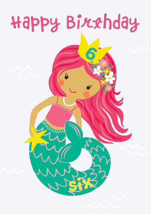 6th Birthday Mermaid Card created by Helen Thompson
