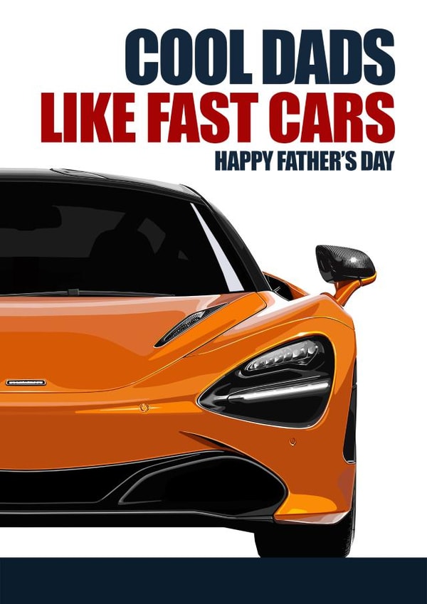 COOL DADS LIKE FAST CARS Father's Day Card 1001 created by RetroMotion Artwork