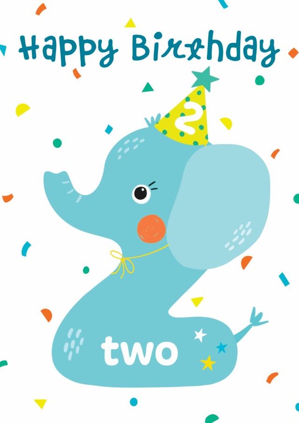 2nd Birthday Elephant Card created by Helen Thompson