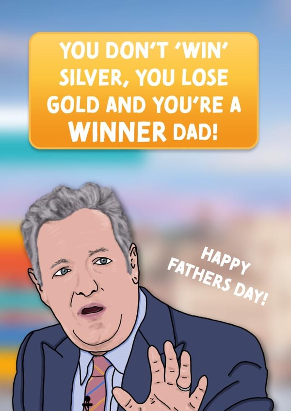 Piers Morgan You're a winner Dad! created by Cards from Designers