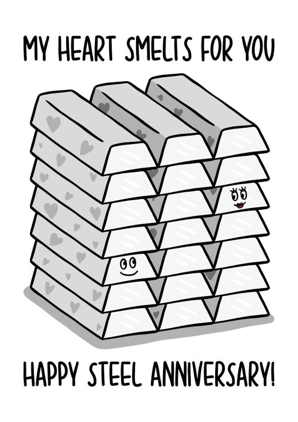 Steel 11 Year Anniversary Card created by TeePee Creations