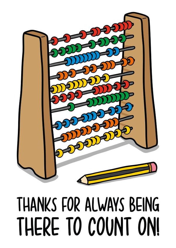 Abacus Thank You A6 Card created by TeePee Creations