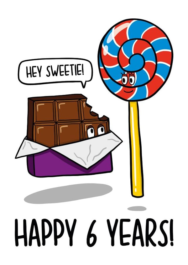 Sugar 6 Year Anniversary Card 1001 created by TeePee Creations