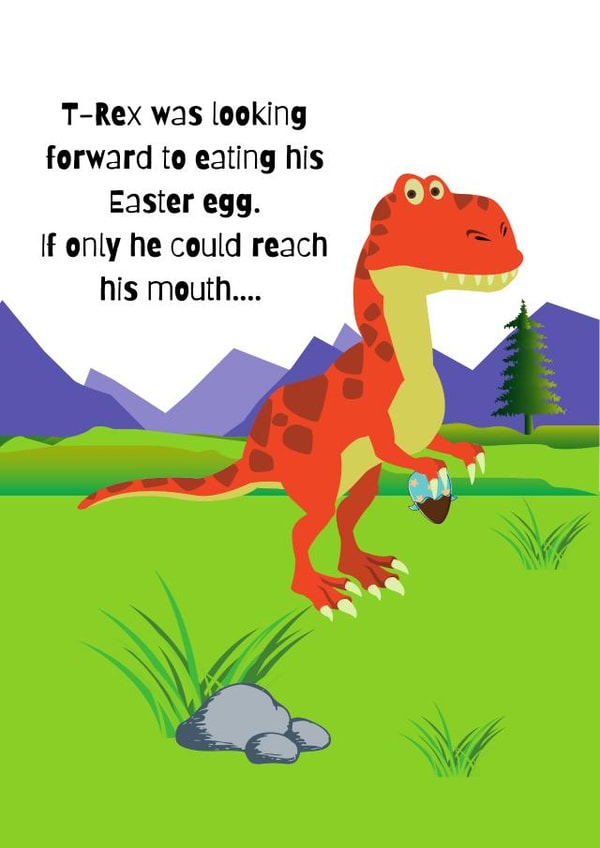 T-Rex Easter Egg problems created by Hare and Bear Design