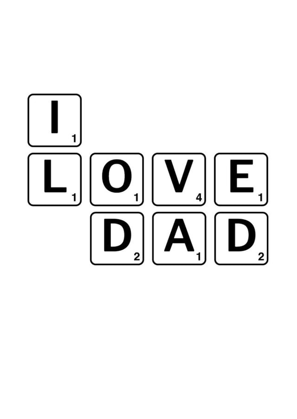 Scrabble Father's Day Card created by Highgrove Cards