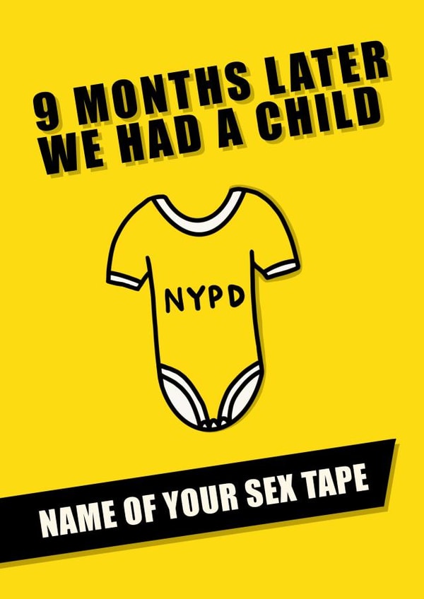 Funny Brooklyn Nine-Nine New Baby card created by FROGGIE & ROSBIF