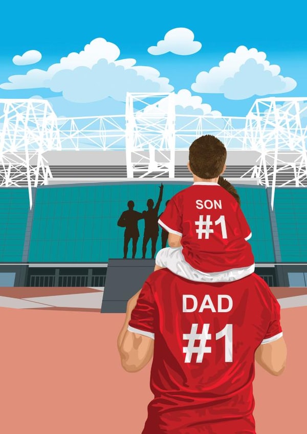 #1 Dad Manchester United Football Card created by Squiggle Scribble