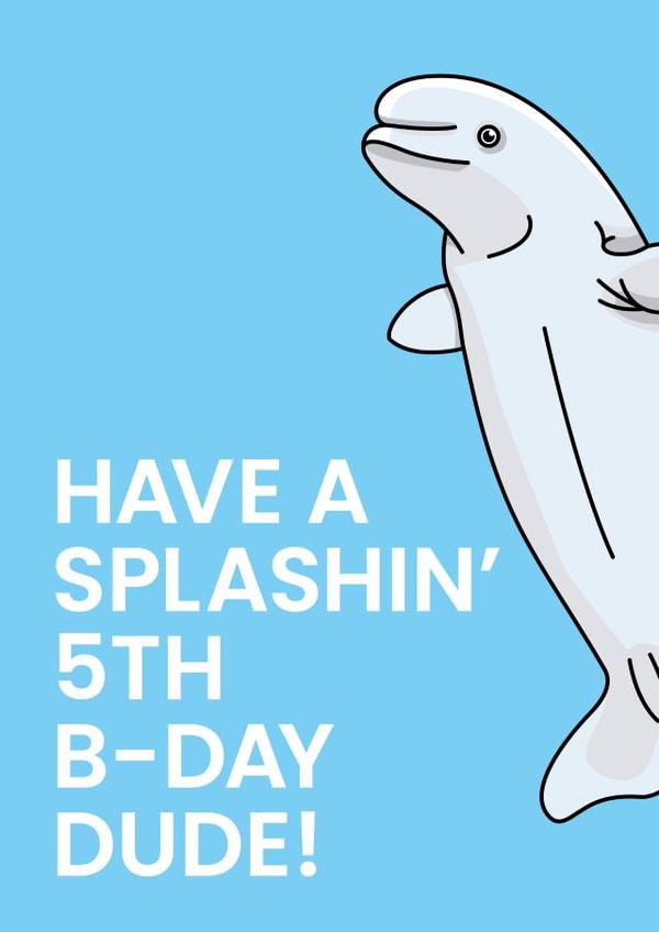 5th Birthday Beluga Whale Card created by Been Creating