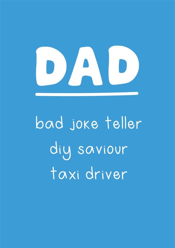 Description of Dad Father's Day card created by Liv Groves Illustration