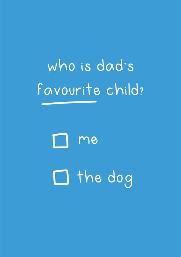 Dog Lover Father's Day card created by Liv Groves Illustration