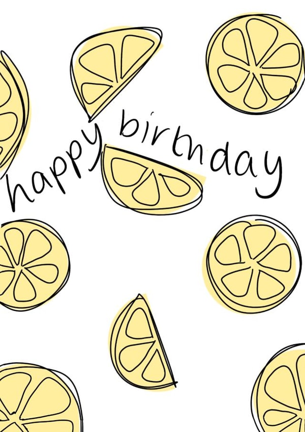 Happy Birthday lemons created by The Happy Potato